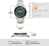 Fossil Everett Chronograph Green Dial Silver Steel Strap Watch for Men - FS5964 Buy Now By Fossil