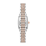 Emporio Armani Gianni T Bar White Mother Of Pearl Dial Two Tone Steel Strap Watch For Women - AR11519 Buy Now By Emporio Armani