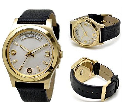 Marc Jacobs Baby Dave Gold Dial Black Leather Strap Watch for Women - MBM1264 Buy Now By Marc Jacobs