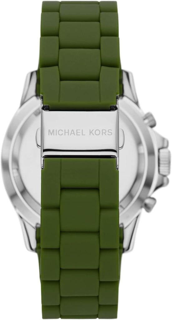 Michael Kors Everest Chronograph Black Dial Green Silicone Strap Watch For Men - MK8981 Buy Now By Michael Kors