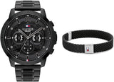 Tommy Hilfiger Classic Chronograph Black Dial Black Steel Strap Watch For Men - 1710494 Buy Now By Tommy Hilfiger