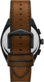 Fossil Everett Chronograph Black Dial Brown Leather Strap Watch for Men - FS5798 Buy Now By Fossil