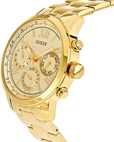 Guess Sunrise Chronograph Gold Dial Gold Steel Strap Watch For Women - W0330L1 Buy Now By Guess