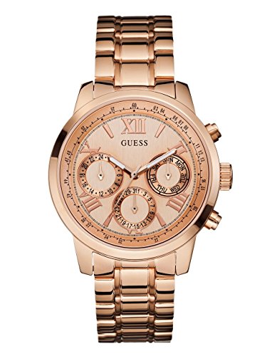 Guess Sunrise Quartz Rose Gold Dial Rose Gold Steel Strap Watch For Women - W0330L2 Buy Now By Guess