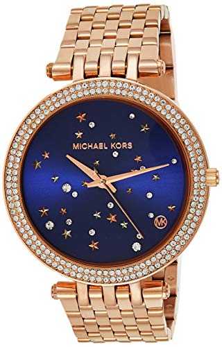 Michael Kors Darci Blue Dial Rose Gold Steel Strap Watch for Women - MK3728 Buy Now By Michael Kors