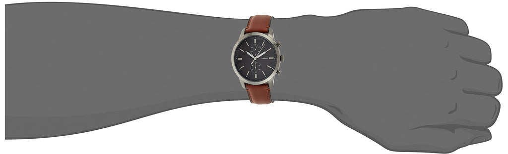 Fossil Townsman Chronograph Gray Dial Brown Leather Strap Watch for Men - FS5522 Buy Now By Fossil