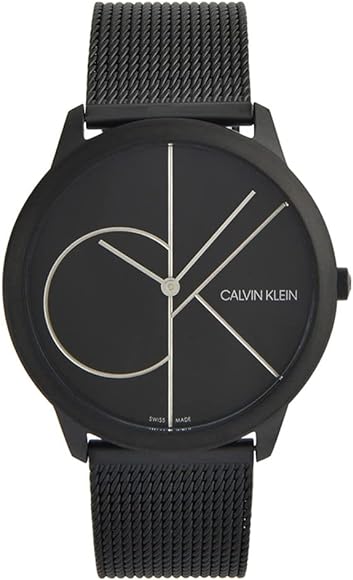 Calvin Klein Minimal Black Dial Black Mesh Bracelet Watch for Men - K3M5145X Buy Now By Calvin Klein
