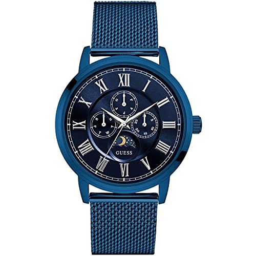 Guess Delancey Analog Blue Dial Blue Mesh Bracelet Watch for Men - W0871G3 Buy Now By Guess