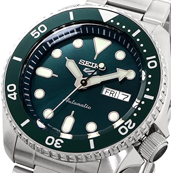 Seiko 5 Sports Automatic Green Dial Silver Steel Strap Watch For Men - SRPD61K1 Buy Now By Seiko