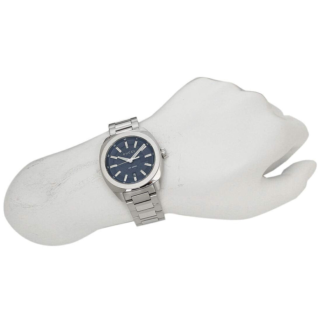 Gucci GG2570 Quartz Blue Dial Silver Steel Strap Watch For Men - YA142303 Buy Now By Gucci