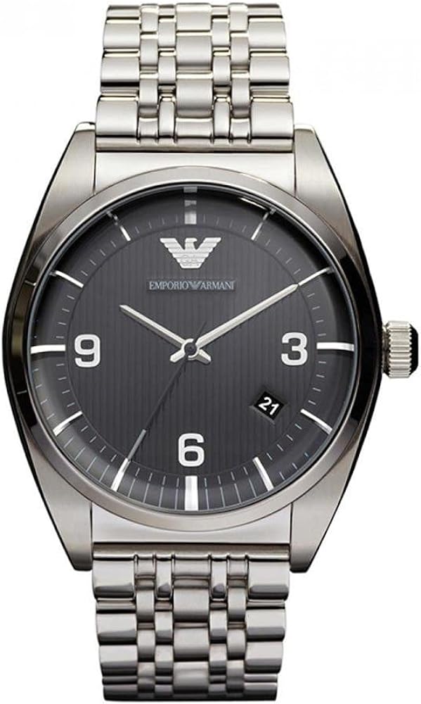 Emporio Armani Classic Analog Black Dial Silver Steel Strap Watch For Men - AR0369 Buy Now By Emporio Armani