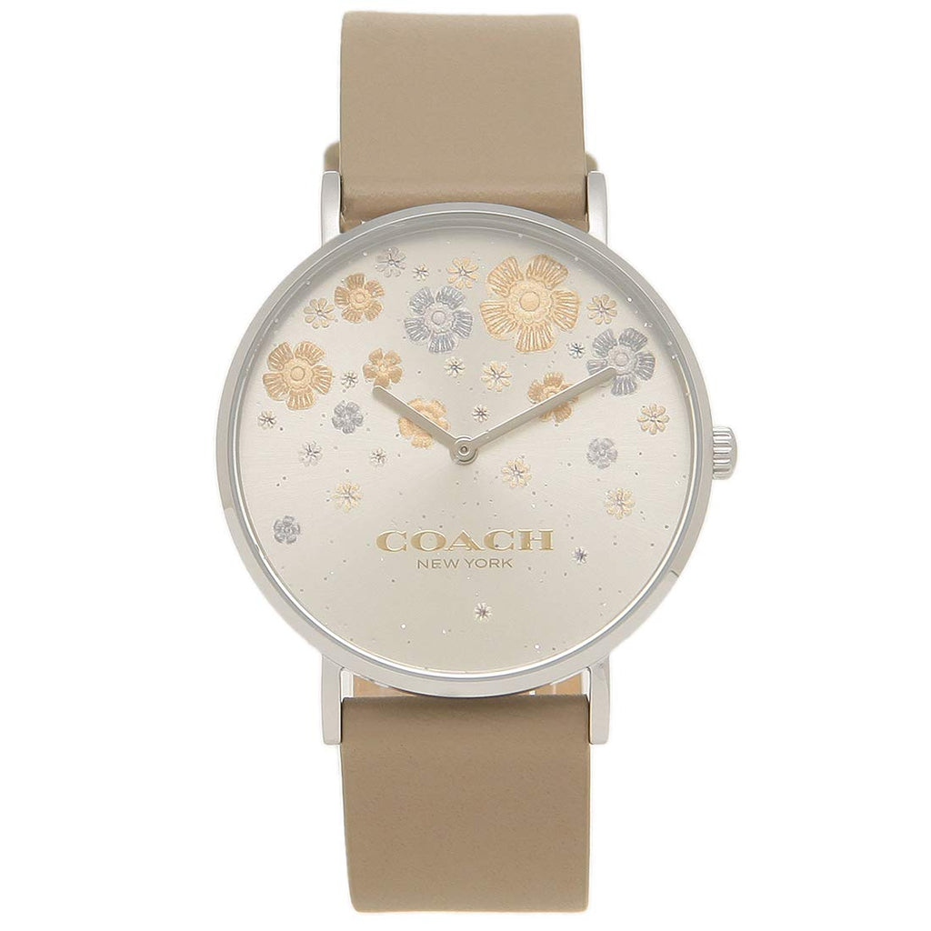 Coach Perry Quartz Silver Dial Brown Leather Strap Watch for Women - 14503326 Buy Now By Coach