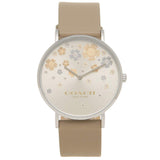 Coach Perry Quartz Silver Dial Brown Leather Strap Watch for Women - 14503326 Buy Now By Coach