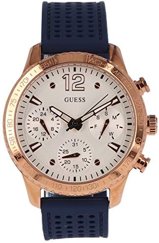 Guess Marina Multifunction White Dial Blue Rubber Strap Watch for Women - W1025L4 Buy Now By Guess
