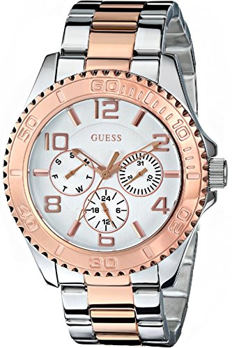 Guess BFF Multifunction Silver Dial Two Tone Steel Strap Watch for Women - W0231L5 Buy Now By Guess