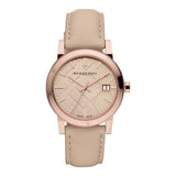 Burberry The City Beige Dial Brown Leather Strap Watch for Women - BU9014 Buy Now By Burberry