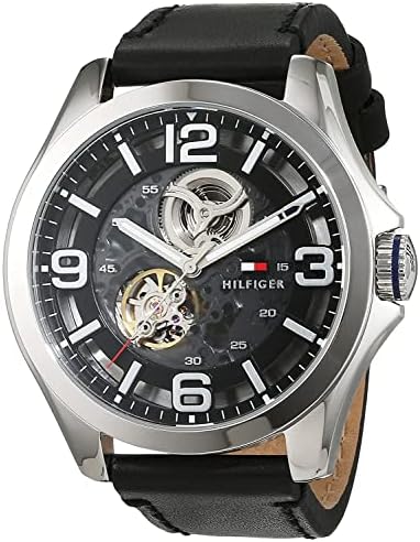 Tommy Hilfiger Bruce Analog Black Dial Black Leather Strap Watch for Men - 1791279 Buy Now By Tommy Hilfiger