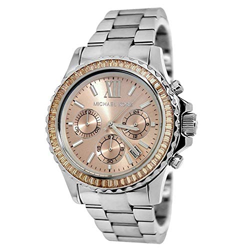 Michael Kors Everest Chronograph Gold Dial Silver Steel Strap Watch For Women - MK5870 Buy Now By Michael Kors