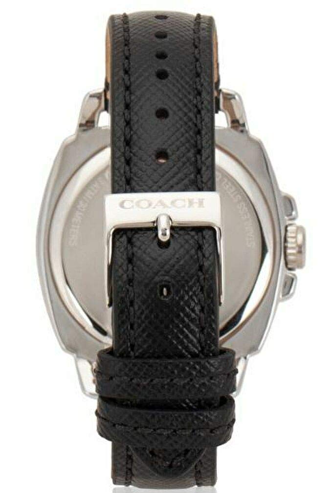 Coach Boyfriend Silver Dial Black Leather Strap Watch for Women - 14503152 Buy Now By Coach