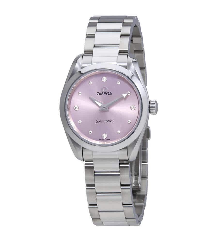 Omega Seamaster Aqua Terra Quartz Purple Dial Silver Steel Strap Watch for Women - 220.10.28.60.60.001 Buy Now By Omega