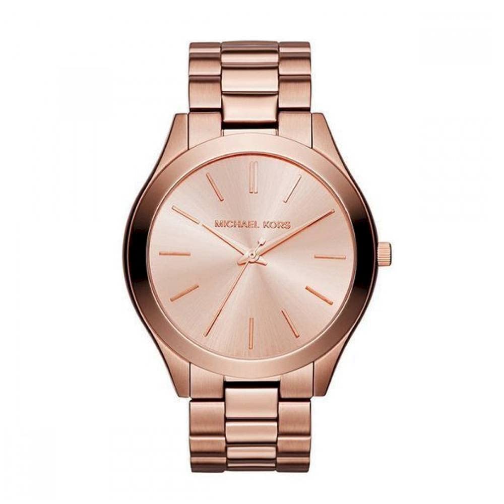 Michael Kors Mini Slim Runway Chronograph Quartz Rose Gold Dial Rose Gold Steel Strap Watch For Women - MK3205 Buy Now By Michael Kors