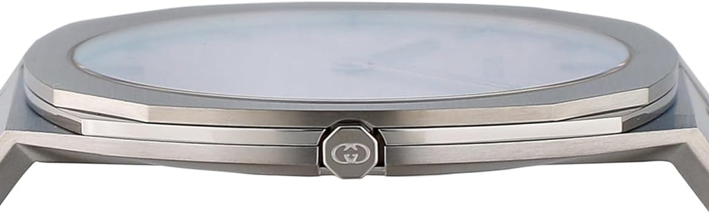 Gucci 25H Quartz Blue Dial Silver Steel Strap Unisex Watch - YA163408 Buy Now By Gucci