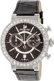 Swarovski Citra Sphere Chronograph Black Dial Black Leather Strap Watch for Women - 5027131 Buy Now By Swarovski