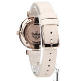 Emporio Armani Gianni T Bar Quartz White Dial Beige Leather Strap Watch For Women - AR1927 Buy Now By Emporio Armani