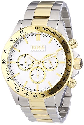 Hugo Boss Ikon Chronograph Silver Dial Two Tone Steel Strap Watch for Men - 1512960 Buy Now By Hugo Boss