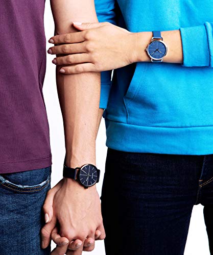 Calvin Klein Even Blue Dial Blue Leather Strap Watch for Men - K7B214VN Buy Now By Calvin Klein