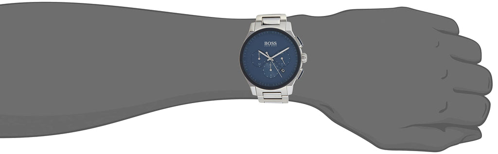 Hugo Boss Peak Chronograph Blue Dial Silver Steel Strap Watch for Men - 1513763 Buy Now By Hugo Boss