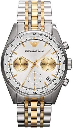 Emporio Armani Sportivo Chronograph Silver Dial Two Tone Steel Strap Watch For Men - AR5999 Buy Now By Emporio Armani
