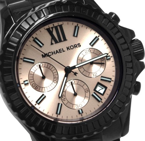 Michael Kors Everest Quartz Rose Gold Dial Black Steel Strap Watch For Women - MK5872 Buy Now By Michael Kors