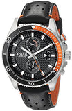 Fossil Wakefield Chronograph Black Dial Black Leather Strap Watch for Men - CH2953 Buy Now By Fossil