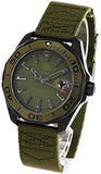 Tag Heuer Aquaracer Automatic Green Dial Khakhi Green Nylon Strap Watch for Men - WAY208E.FC8222 Buy Now By Tag Heuer