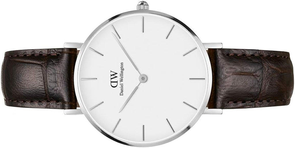 Daniel Wellington Classic Petite York White Dial Black Leather Strap Watch For Women - DW00100188 Buy Now By Daniel Wellington