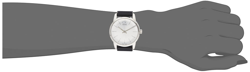 Calvin Klein City Silver Dial Black Leather Strap Watch For Women - K2G231C6 Buy Now By Calvin Klein