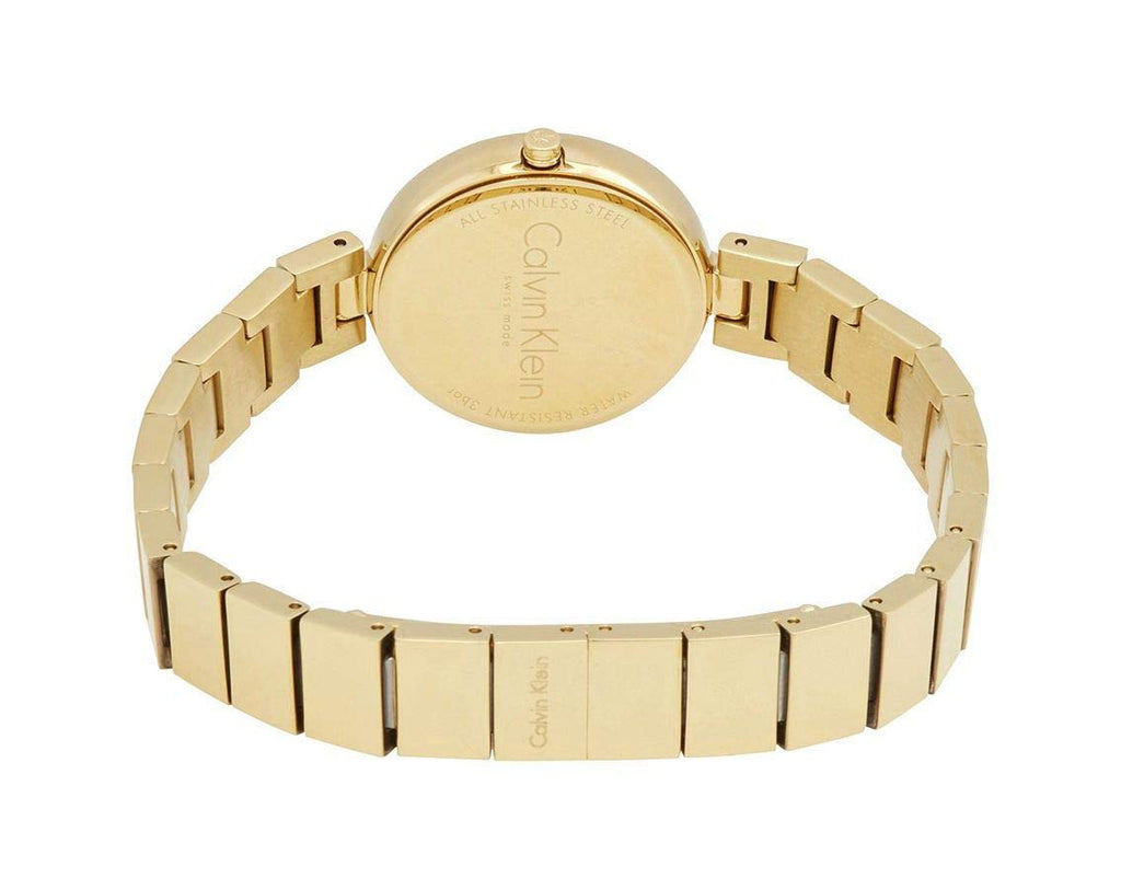 Calvin Klein Authentic Silver Dial Gold Steel Strap Watch for Women - K8G23546 Buy Now By Calvin Klein