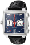 Tag Heuer Monaco Automatic Chronograph Blue Dial Black Leather Strap Watch for Men - CAW211P.FC6356 Buy Now By Tag Heuer