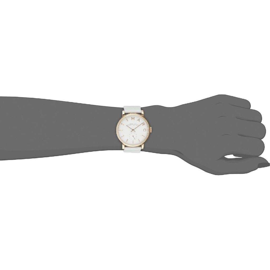 Marc Jacobs Baker White Dial White Leather Strap Watch for Women - MBM1283 Buy Now By Marc Jacobs