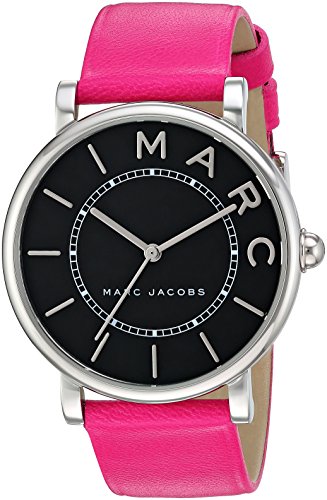 Marc Jacobs Roxy Black Dial Pink Leather Strap Watch for Women - MJ1535 Buy Now By Marc Jacobs
