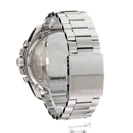Diesel Mega Chief Chronograph Blue Dial Silver Steel Strap Watch For Men - DZ4417 Buy Now By Diesel