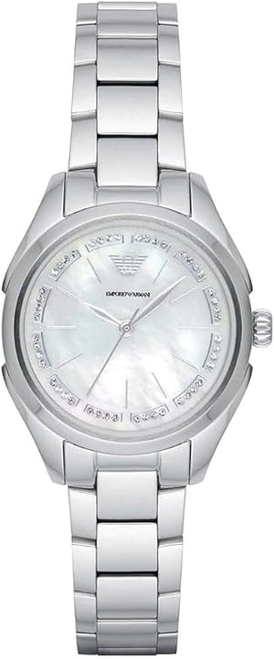 Emporio Armani Valeria Quartz Mother of Pearl Dial Silver Steel Strap Watch For Women - AR11030 Buy Now By Emporio Armani