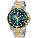 Movado Series 800 Chronograph Green Dial Two Tone Steel Strap Watch For Men - 2600148 Buy Now By Movado