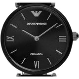 Emporio Armani Ceramica Black Dial Black Ceramic Strap Watch For Women - AR1487 Buy Now By Emporio Armani