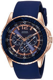 Guess Maverick Blue Dial Blue Rubber Strap Watch for Men - W0485G1 Buy Now By Guess