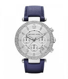 Michael Kors Parker White Dial Navy Blue Leather Strap Watch for Women - MK2293 Buy Now By Michael Kors