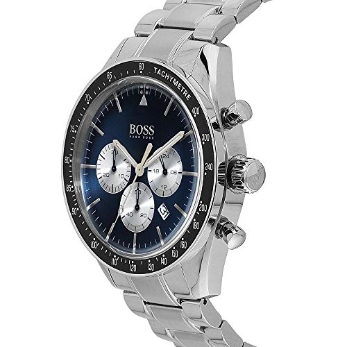 Hugo Boss Chronograph Blue Dial Silver Steel Strap Watch for Men - 1513630 Buy Now By Hugo Boss