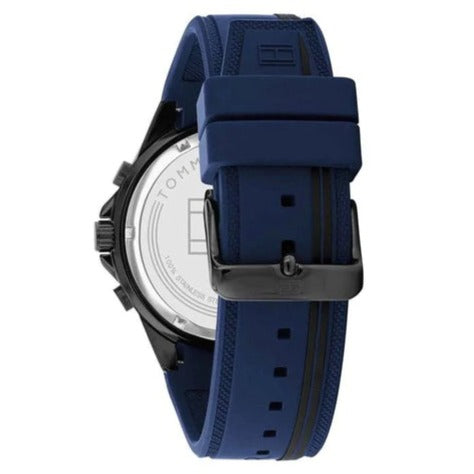 Tommy Hilfiger Aiden Chronograph Blue Dial Blue Silicone Strap Watch For Men - 1791860 Buy Now By Tommy Hilfiger