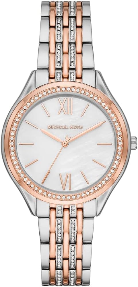 Michael Kors Mindy Three Hand White Dial Two Tone Steel Strap Watch For Women - MK7077 Buy Now By Michael Kors